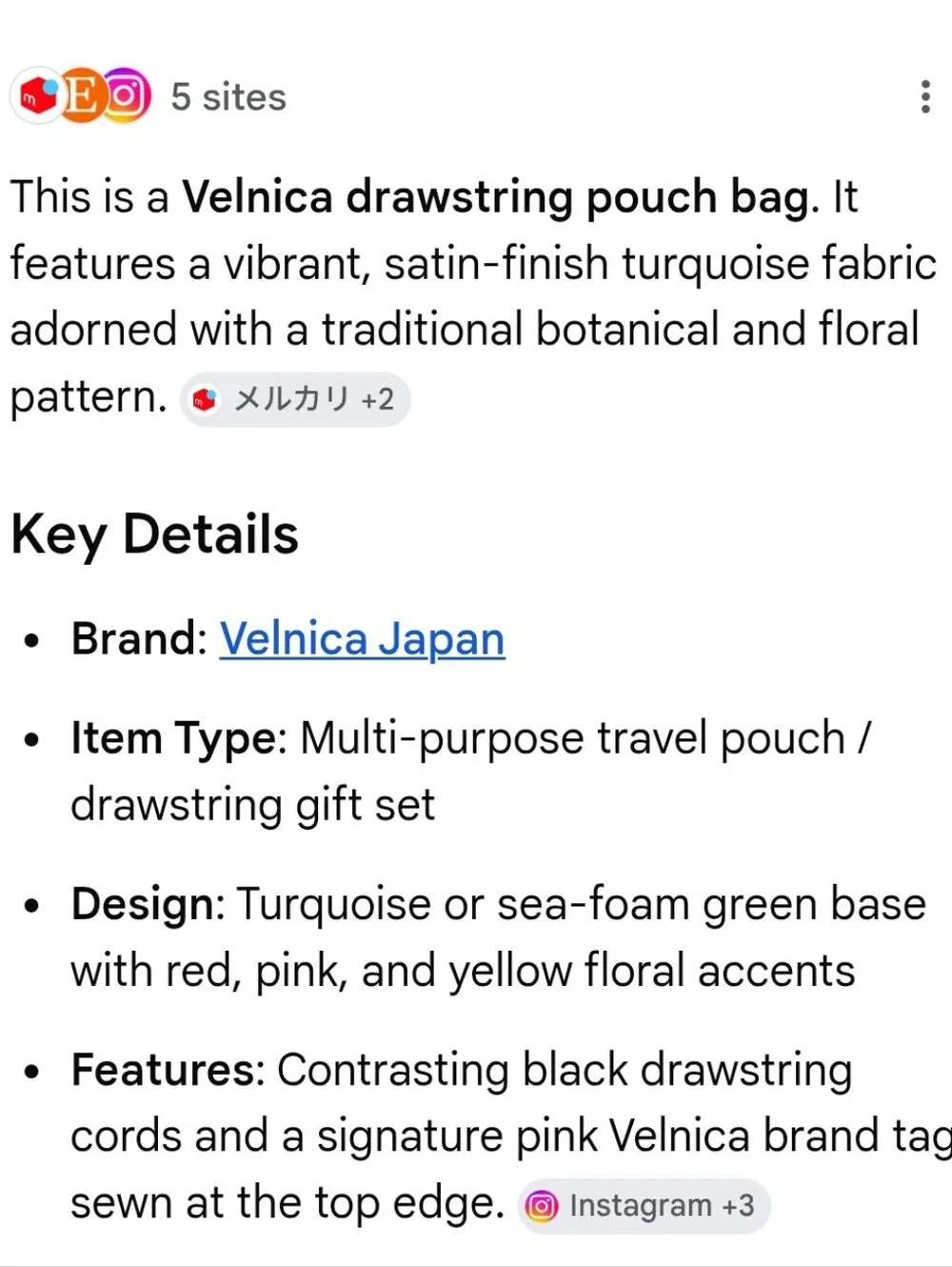 Velnica Japan Vintage Drawstring Pouch Set • Rare Minimalist Boutique Find